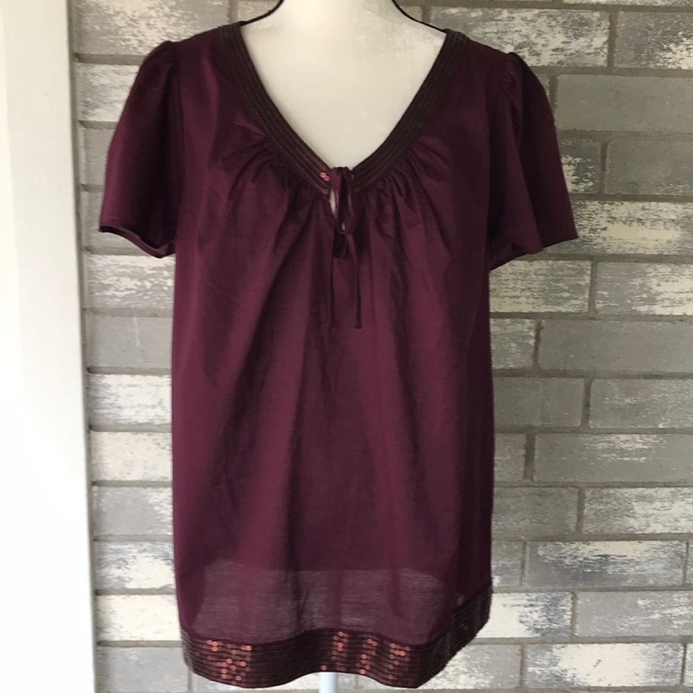 Venezia sequin neck line top size 14/16